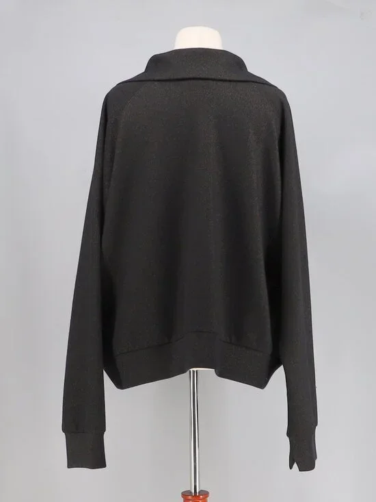 SPANX AirEssentials Half Zip Oversized Fit Top in Very Black Size 3X - Picture 5 of 8